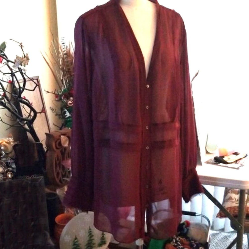 Soft Surroundings Burgundy Two-Piece Set 3X